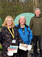 Rotarian Jyl at allotment 